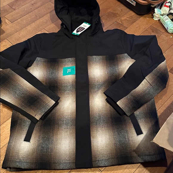 NWT Pendleton Men’s Wool Blend Jacket with Removable Hood Black